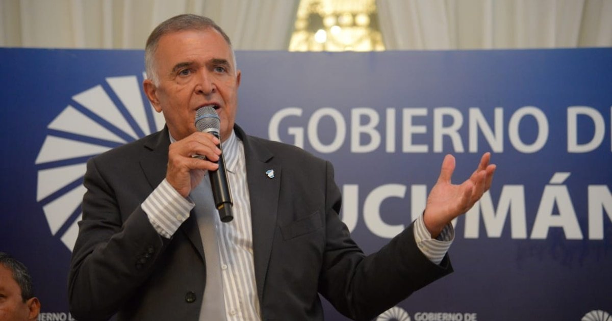 El gobernador de Tucumán respondió las críticas de Cristina Kirchner: “Voy a seguir colaborando con el Gobierno Nacional”