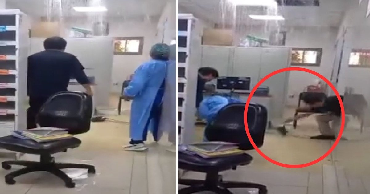 Filtración de agua en hospital de Ayacucho inunda laboratorio y estuvo a punto de electrocutar a personal médico