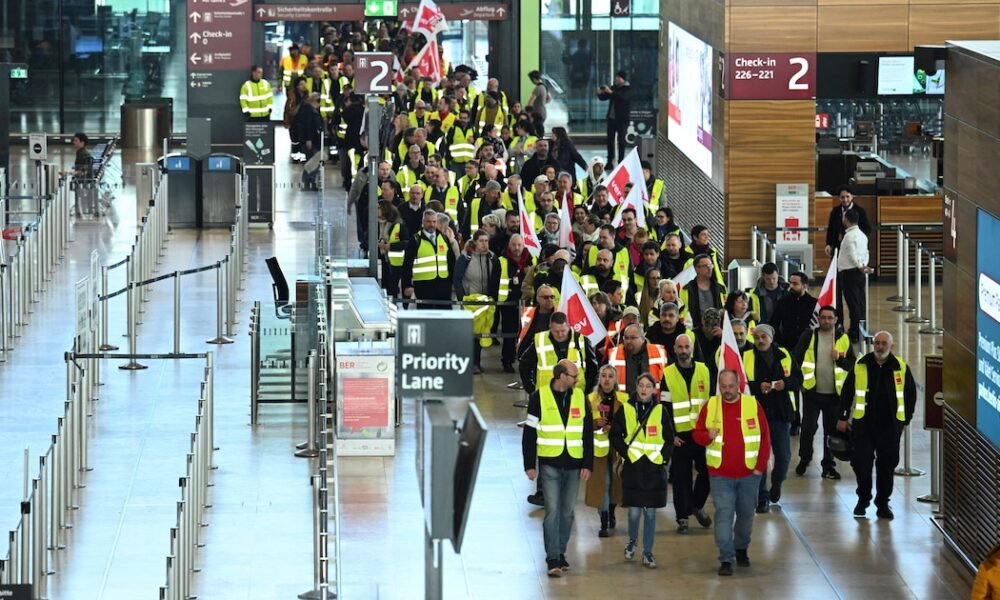 Huelga en 11 aeropuertos alemanes: casi 150 vuelos cancelados con origen o destino a España