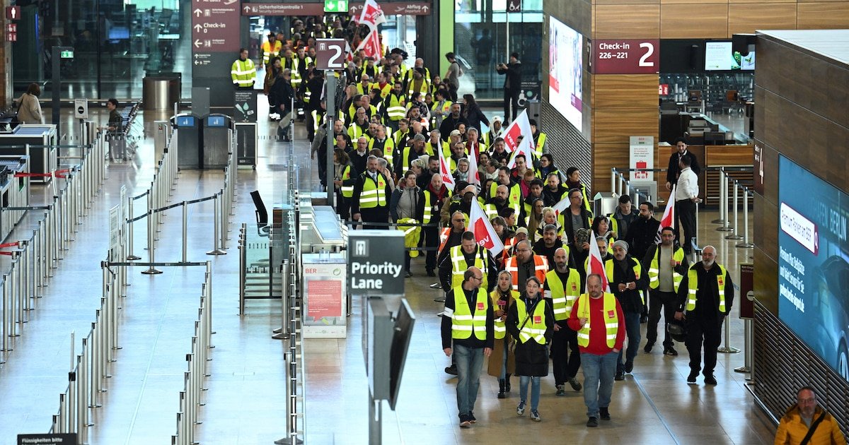 Huelga en 11 aeropuertos alemanes: casi 150 vuelos cancelados con origen o destino a España