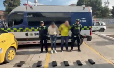 Incautaron más de 26.000 dosis de marihuana que eran movilizadas en un taxi en Bogotá: hay dos capturados