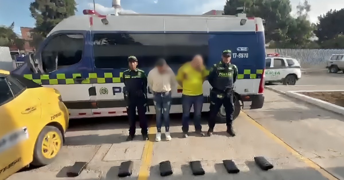 Incautaron más de 26.000 dosis de marihuana que eran movilizadas en un taxi en Bogotá: hay dos capturados