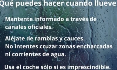 Las lluvias ocasionan medio centenar de incidencias en Águilas (Murcia), entre ellas 9 atrapados en vehículos