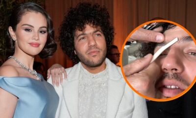 Selena Gomez revela quién le depiló las cejas a Benny Blanco después de que él le “rogara” que lo hiciera
