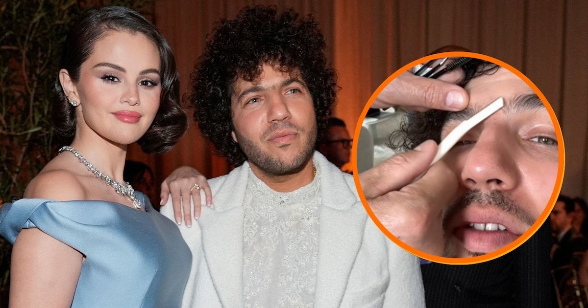 Selena Gomez revela quién le depiló las cejas a Benny Blanco después de que él le “rogara” que lo hiciera