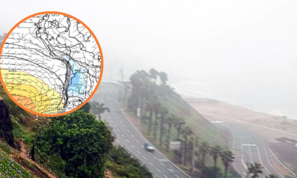 Senmahi confirma vientos fríos por cercanía del Anticiclón del Pacífico Sur