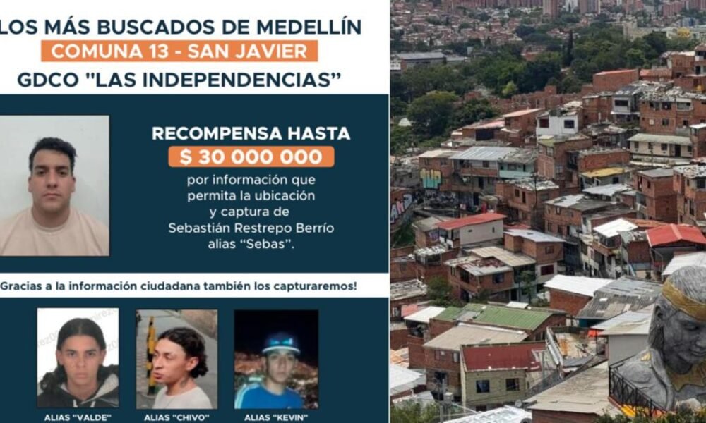 OfRecen $ 30 Millones de Recompensa por alias Sebas, Cabecilla de la Comuna 13