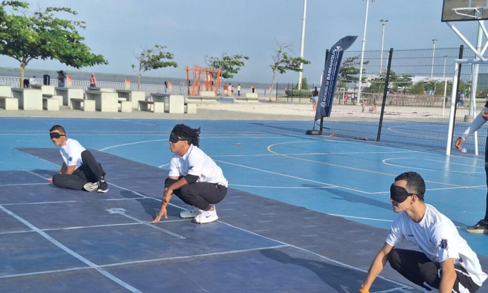 Campaña de inclusión Con Deporte Goalball en El Malecn