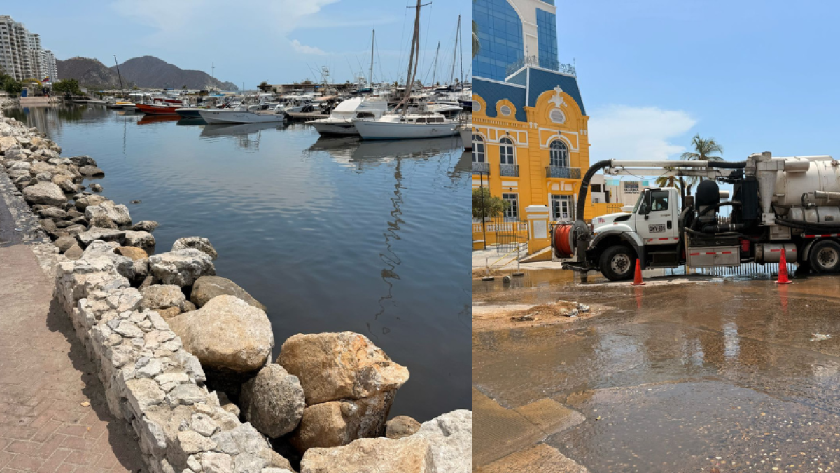 Cierran Preventivamete la Bahía de Santa Marta por Contaminacia de Alcantarillas Rebosadas