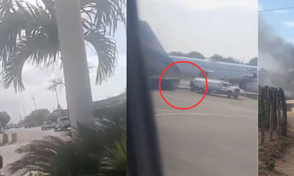 Los videos del Momento exacto de Millonario Robo en Aeropuerto de Riohacha Luego de que Camioneta Irrumpió en Pista