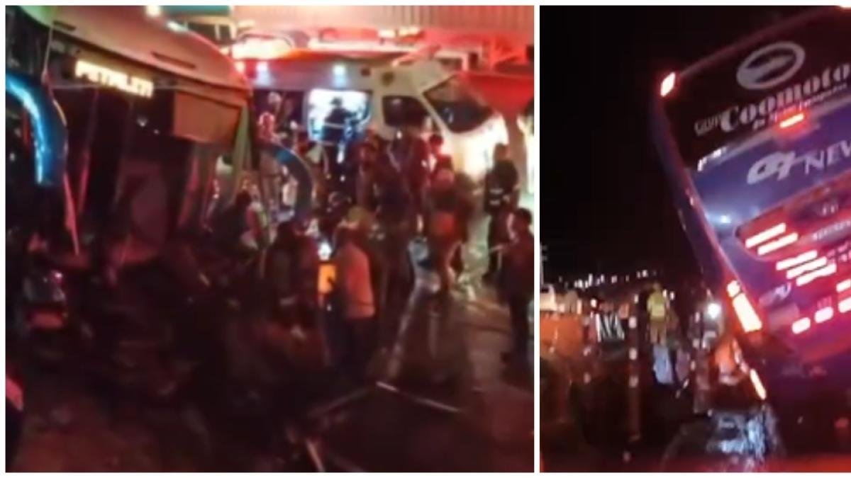 Tumba accidente en la vía bogotá