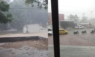 Video de Lluvia y Un Camión Arrastrado por Arroyo en Soledad