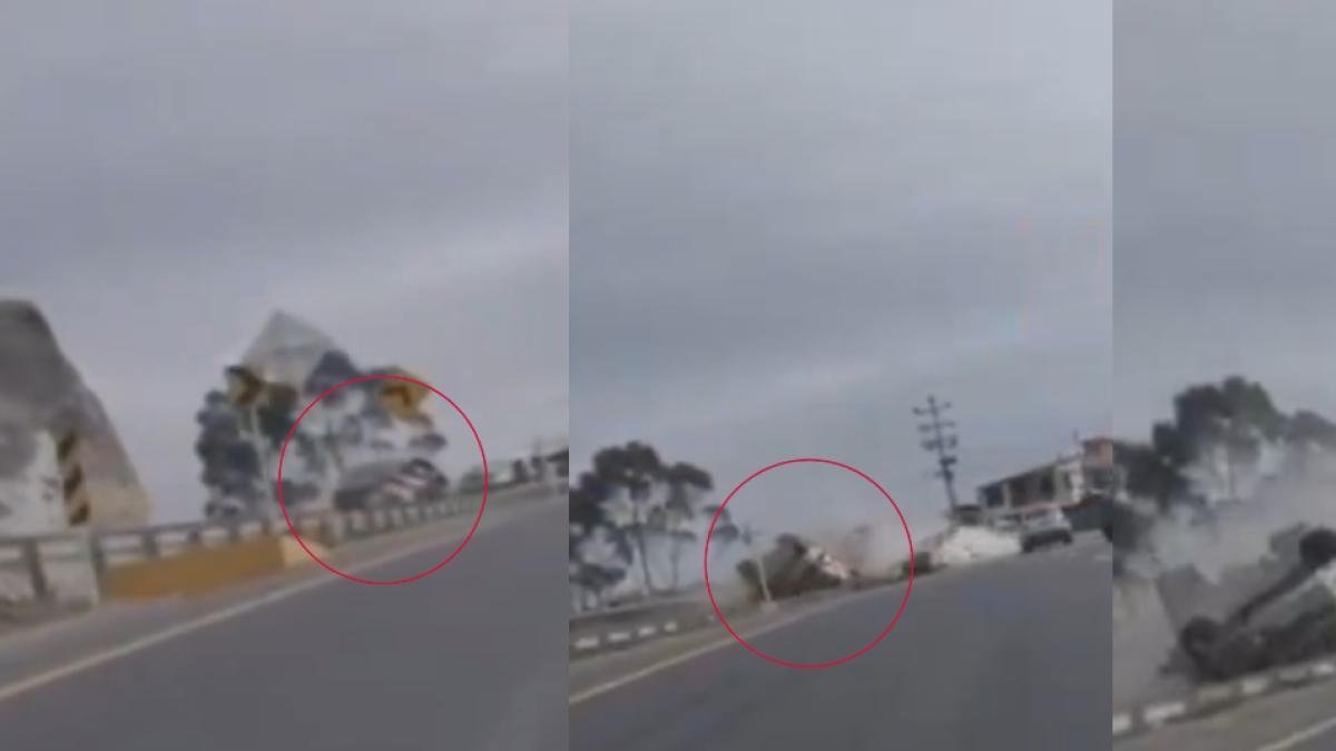 SE Conoce El Video Exacto del Aparatoso Accentione de una tractomula en la Vía Girardot