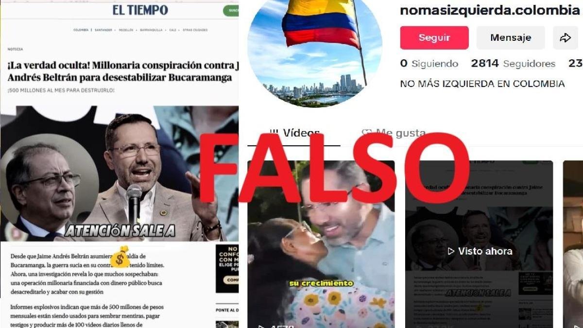 Video Con INFORMACIÓN SOBRE SUPUESTA 'Conspiración Contra Jaime Beltrán' SUPLANTA IMAGEN DE EL TIEMPO