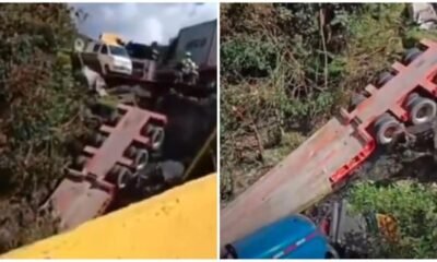 Tractomula se salió de la vía y cayó a un abismo en la Carretera del Alto de la Línea: ESTO SE SABE