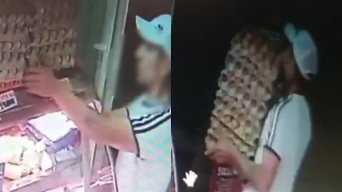 Video | Indignación por hombre que se robó varias BANDEJAS DE HUEVOS DE UNA CARNICERÍA EN BOGOTÁ