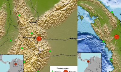 DOS TEMBLORE EN DIFERENTES DEFAMENOS DE COLOMBIA ESTE DOMINGO DE RESURRECCIÓN: EPICENTROS Y Profundidas