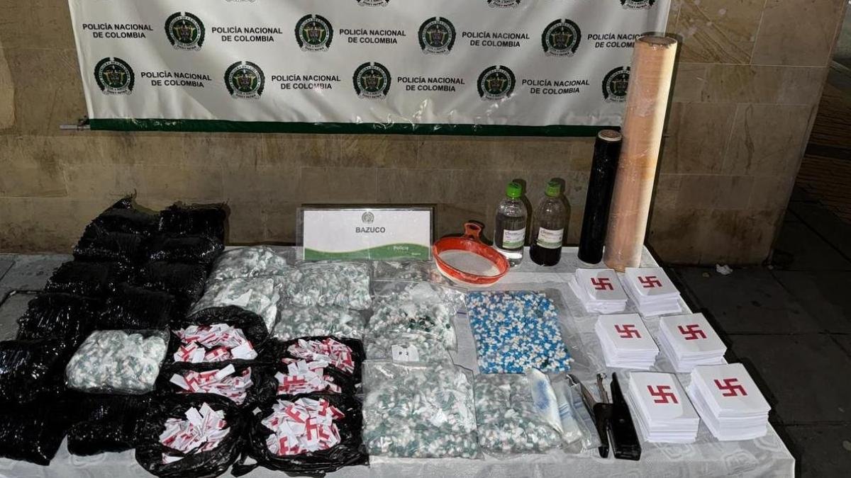 Un símbolo nazi, la pista que conduce un mafiosos debidos dueños de más de 20.000 papeletas de bazuco incautadas en bogotá