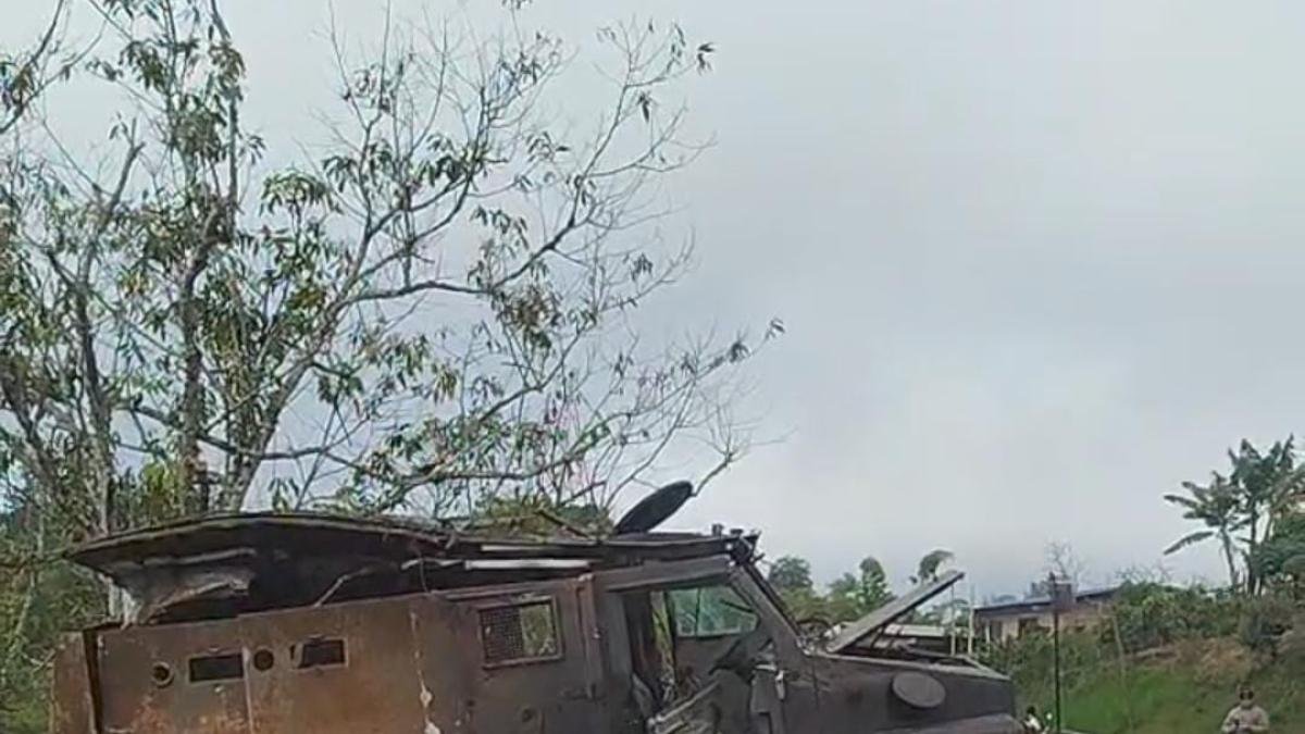 Explosión Contra Tanqueta dejó un Policía Herido en El Tambo, Cauca