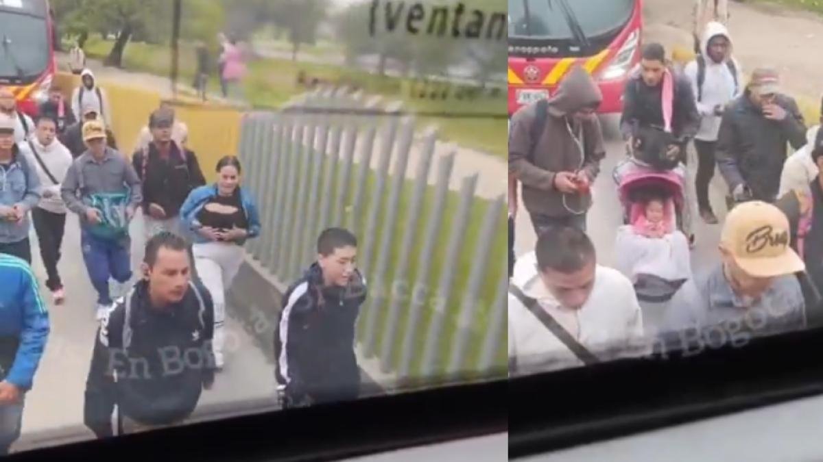 Video | Indignación por personas que Arriesgan su Vida y la de Un Bebé Entre Buses Para COLARSE EN TRANSMILENIO