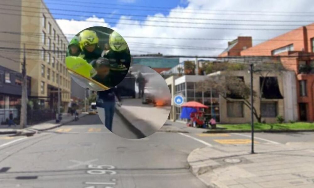 Pánico Cerca A Parque de la 93 de Bogotá por Balacera E Intento de Robo de Lujoso Reloj; Moto Fue Quemada: Imácenes