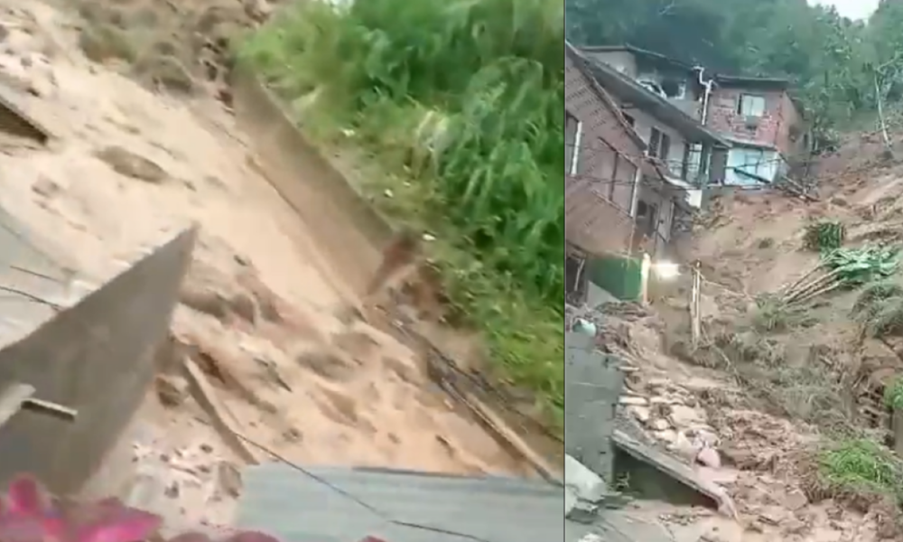 Los videos y Fotos del Gigante Deslizamiento en Sabaneta, Antioquia, Que Deja Al Menos 5 Muertos y 2 Desaparecidos