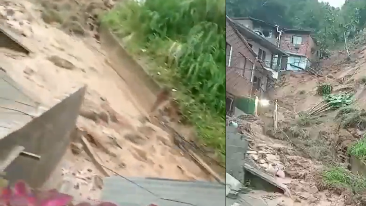 Los videos y Fotos del Gigante Deslizamiento en Sabaneta, Antioquia, Que Deja Al Menos 5 Muertos y 2 Desaparecidos