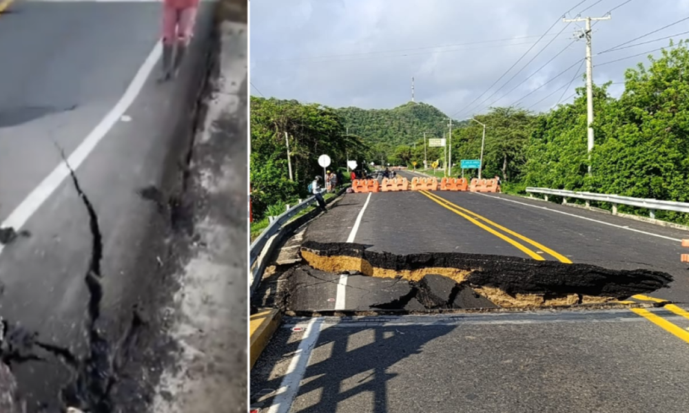 Video | La enorme grieta que lllevó al cierre total de la vía Barranquilla