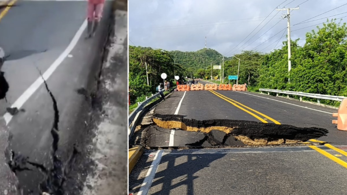 Video | La enorme grieta que lllevó al cierre total de la vía Barranquilla