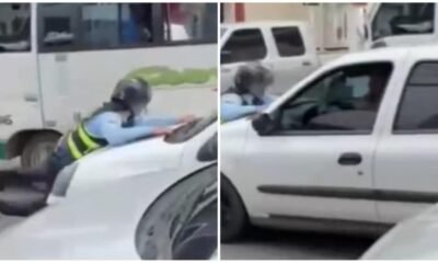 Director Se Llevó A Agente de Tránsito Sobre El Capó del Carro para Evitar una multa en aldavicencio
