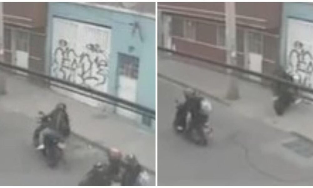 MOTOCICLISTA SE SALVA DE MORIR AL ENEDARSE CAN CABLE MIENTRAS TRABAJADORES HACÍA MANTENIMIENTO EN BOGOTÁ