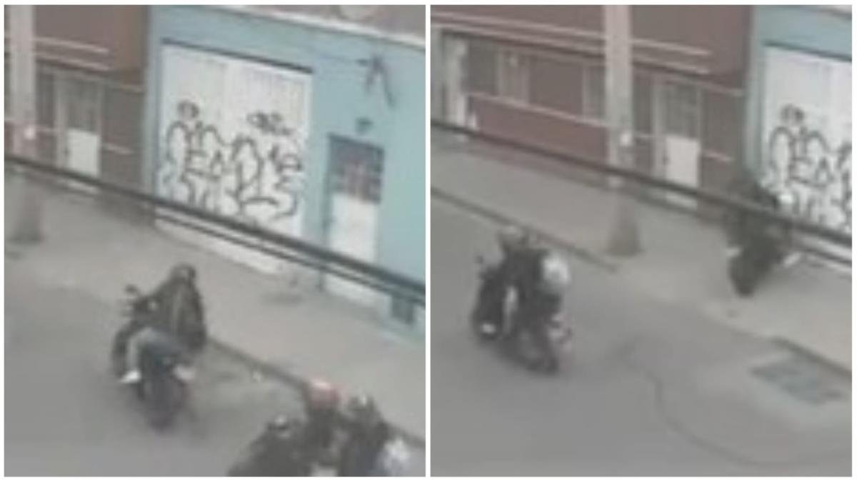 MOTOCICLISTA SE SALVA DE MORIR AL ENEDARSE CAN CABLE MIENTRAS TRABAJADORES HACÍA MANTENIMIENTO EN BOGOTÁ