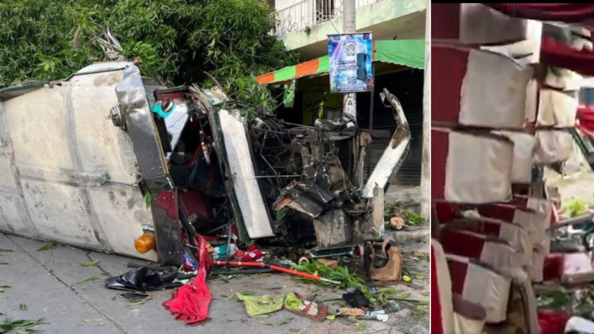 atropelló a transeúntes y luego se volcó