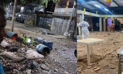 Las Fotos y Videos del Atentado Con Explosivos al Oriente de Cali que dejó Siete Heridos y Viviendas Destruidas
