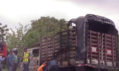 Delincuentes Armados Roban Un director e Incineran Su Camión
