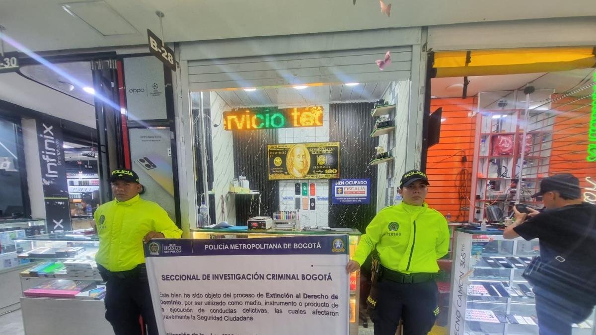 Lo que había detrás de los lugares de Venta de Celulares en el Centro de Bogotá, Donde se Hizo Extinción de Dominio