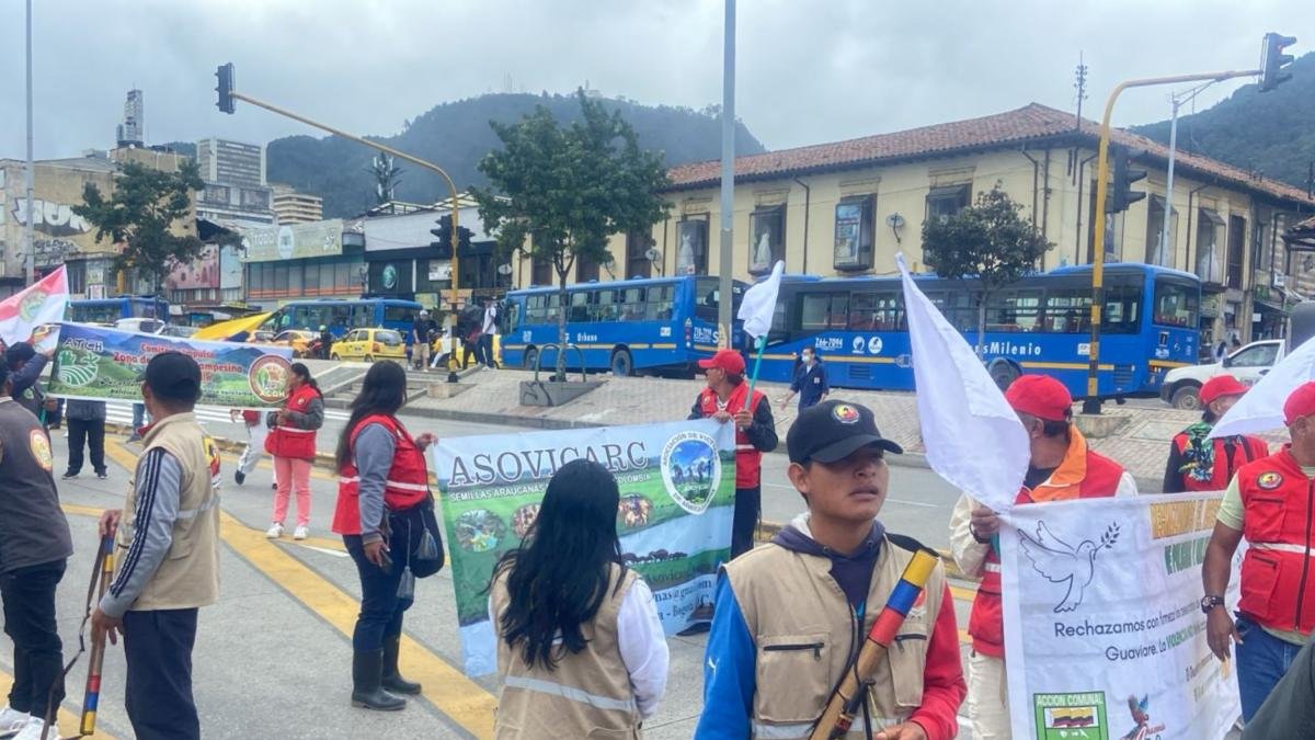 Guardia Campesina Venta Un Protestar Y Genera Afectaciones en la Movilidad