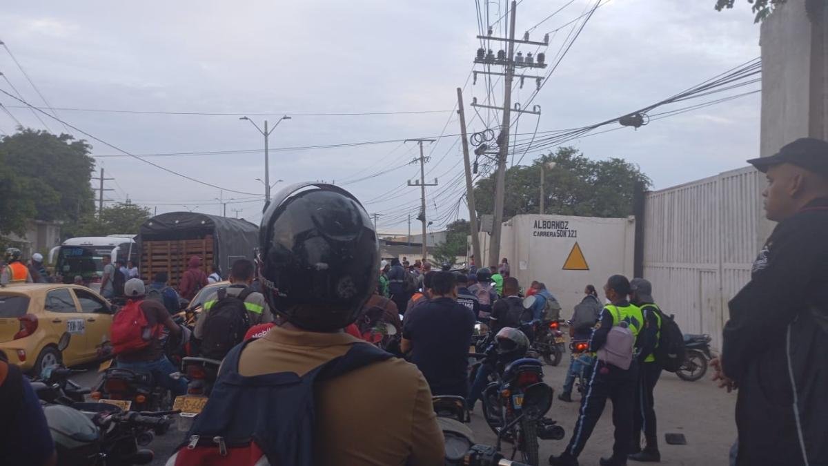 Bloqueos y Cierres temporales en varios Puntos de Cartagena en la Primera Jornada del Paro Nacional