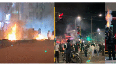 Hubo Cuadras Incendiadas y Semáforos Destruidos