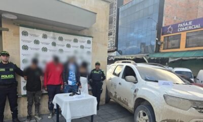 CAPTURAN A CUATRO Presuntos Responsables de Robo de Vehículo en Bogotá