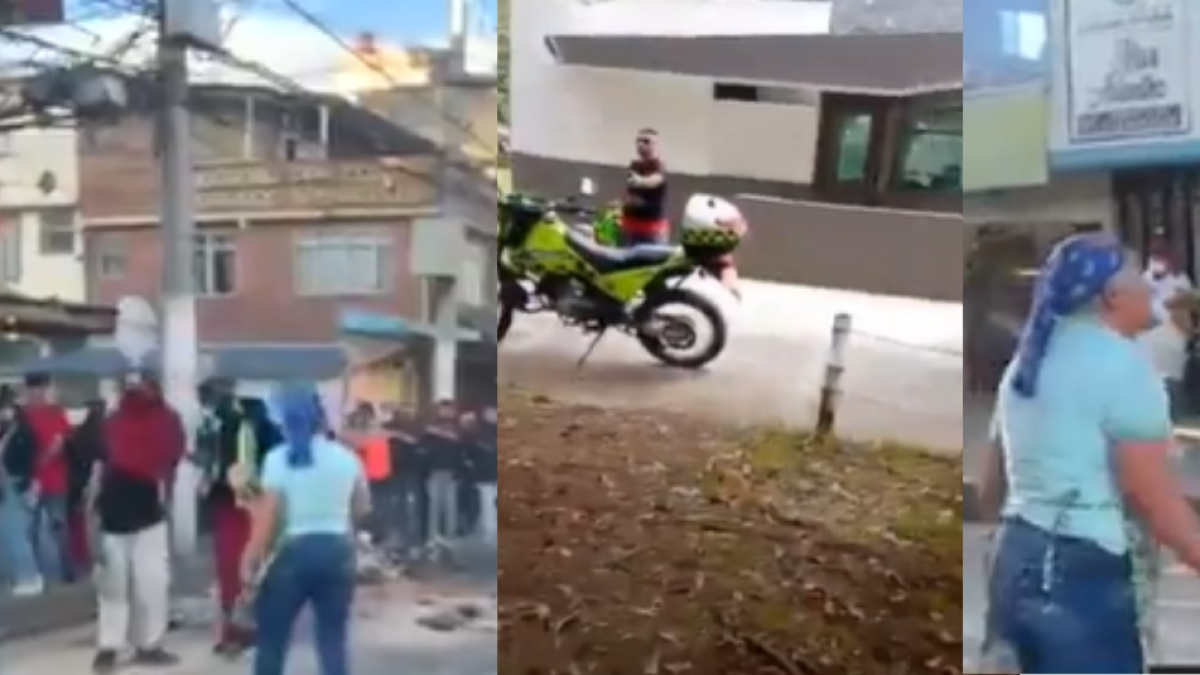 Las dos Mujeres, una en popayán y otra en bogotá, que se enfrentaron un encapuchados durante paro: 'heno que salir'