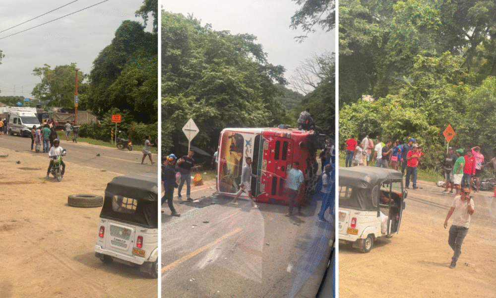 Un Muerto y Más de 20 Heridos Tras Volcamento de Bus Intermunicipal en la Vía Cordialidad en Luruaco (Atlánnico)