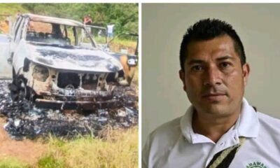 ATROZ ASESINATO DE LÍDER INDÍFENA Y 2 ESCOLTAS: LOS Mataron y sus cuerpos quedaron en un carro incinerado