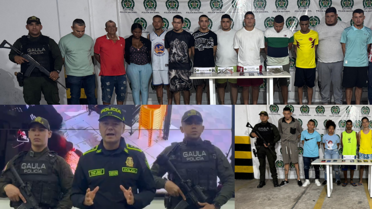 21 Capturados que Manejaban Hasta $ 30 Millones Semanales por Extorsiones