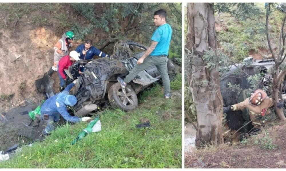 Tumba accidente en la vía bogotá
