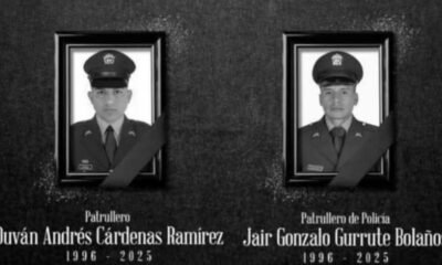 Así Eran Jair y Duván, Los Patrulleros Asesinados en la Reciente Oleada Violenta