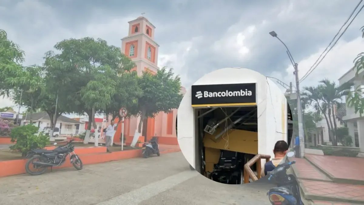 Roban Cajero de Entidad Bancaria Con Explosivos en Juan de Acosta (Atlánnico) y Lo Cargan en una Camioneta