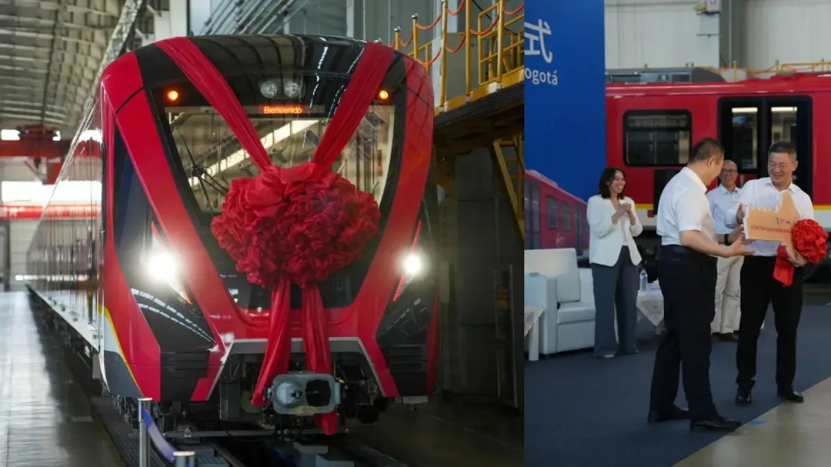 Este es el Primer Tren del Metro de Bogotá que Entregaron en China y Llega en Septiembre