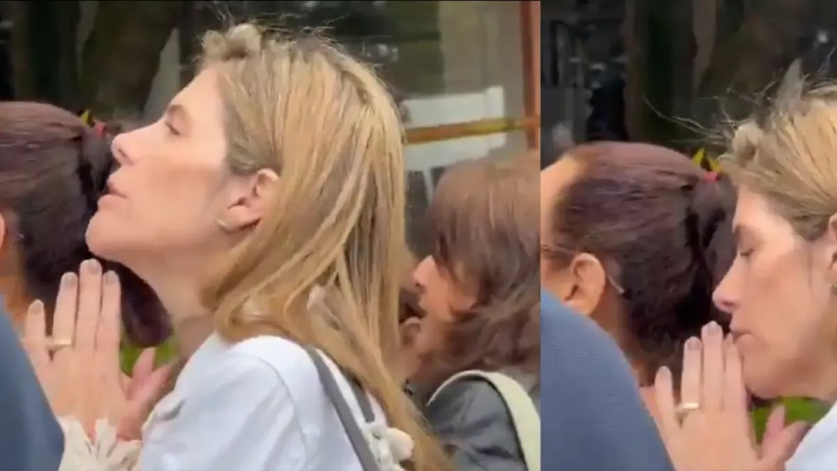 María Carolina Hoyos, Hermana de Miguel Uribe, Se Une a Oraciones A Las Afueras de la Fundación Santa Fe