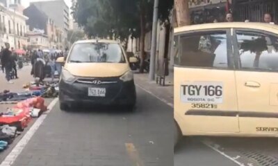 Indignación por Taxista en Bogotá que se Subió Al Paso Peatonal Por la Séptima: 'Póngale un Comparendo'